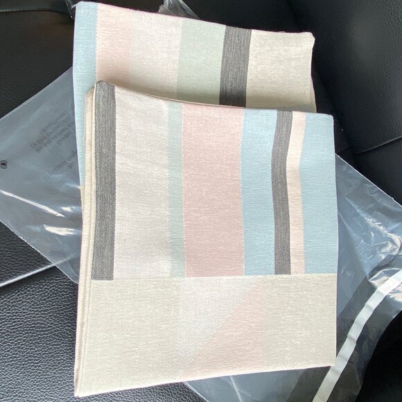 LOT 2-- New  IKEA LYKTBARARE Cushion Cover Beige/multicolor 20x20" 100% Cotton - Picture 1 of 2